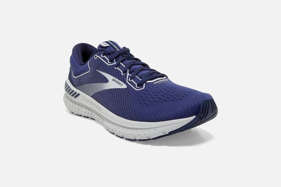 Transcend 7 Road Brooks Running Shoes NZ Mens - Navy/Silver - DMJTAP-453